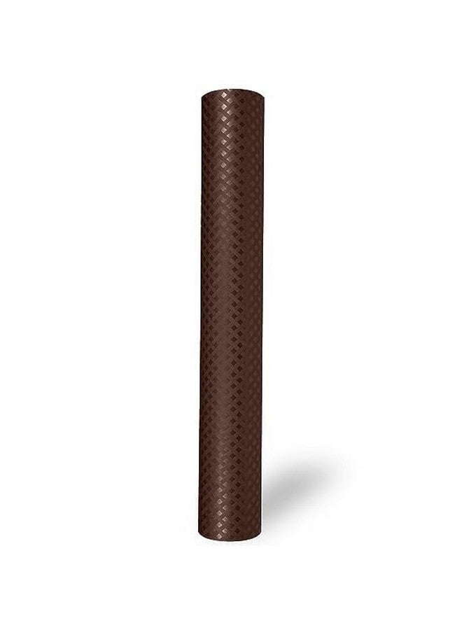 GripEasy لفائف بطانات الرفوف متعددة الاستخدامات GripEasy Eva - 45 سم × 3 م، درج المطبخ، خزانة، حصيرة طعام، رف خزانة (قهوة بنية بنمط مربعات) - Image 3