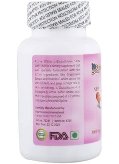 Active White High Antioxidant L Glutathione Skin Whitening Pills Made In USA - 60 Capsules  - Image 3