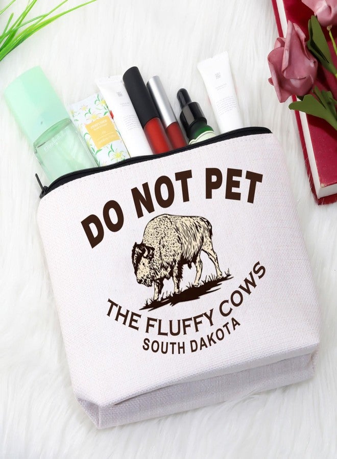 GJTIM Bison Buffalo Gift Do Not Pet the Fluffy Cows Zipper Pouch South Dakota Gift Midwest Badlands National Park Gift Makeup Bag (SOUTH DAKOTA Bag) - Image 5