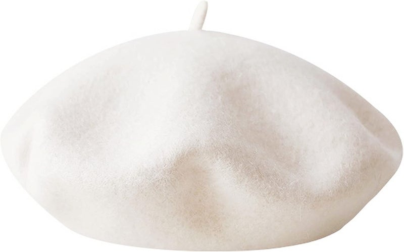 Brcus Kids Girls French Beret Hat Artist Hat Solid Warm Beanie Cap Winter Autumn - Image 1
