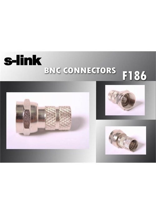S-Link - Sl-F186 18Mmx8 Rg6 50 Li Pack Male Connector - Image 1