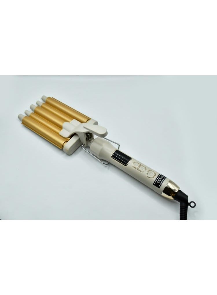 Cronier Adjustable Temperature Hair Curling Iron with LCD Display to Show Temperature in Celsius - Image 1