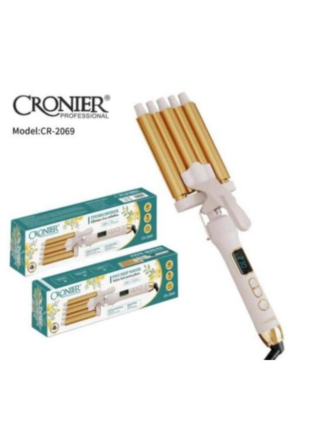 Cronier Adjustable Temperature Hair Curling Iron with LCD Display to Show Temperature in Celsius - Image 3