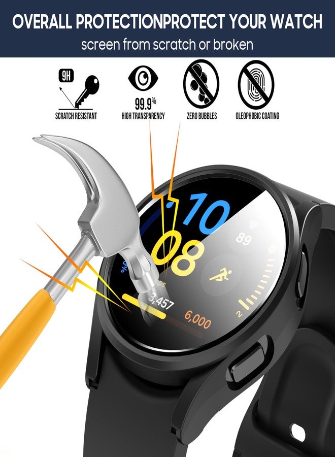 Suoman 5+5 Pack Screen Protector for Samsung Galaxy Watch FE 40mm Case,HD Screen Protector+ All-Round PC Matte Protector Cover Set for Galaxy Watch FE 40mm - Image 4