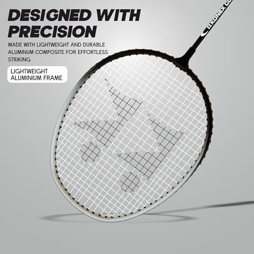 Konex Lightweight Aluminium Badminton Racquet for Beginners & Intermediates | Durable Frame with Full Cover Bag - Black (Pack of 2) - Image 4