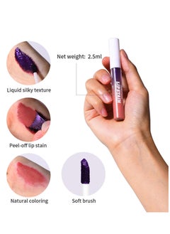 lakerain Peel Off Lip Tint Stain 3 Pieces, Lip Stain Peel Off Tattoo, Waterproof Transfer Proof Long Lasting Lip Stain Tint Lip Large, Highly Pigmented Matte Finish Lipstick  - Image 4
