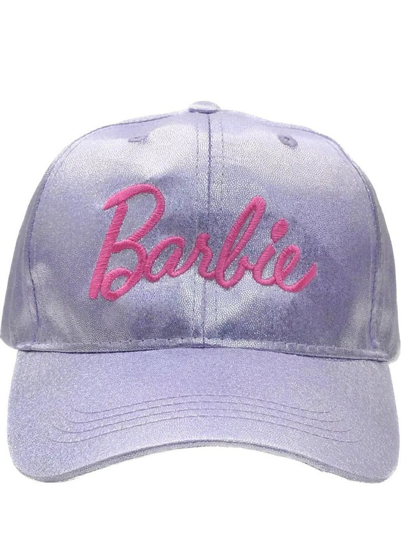 Barbie 2023 Barbie Purple Beanie Hat , Cap Snapback Baseball Cap with Pink Embroidered Barbie Logo - Image 2