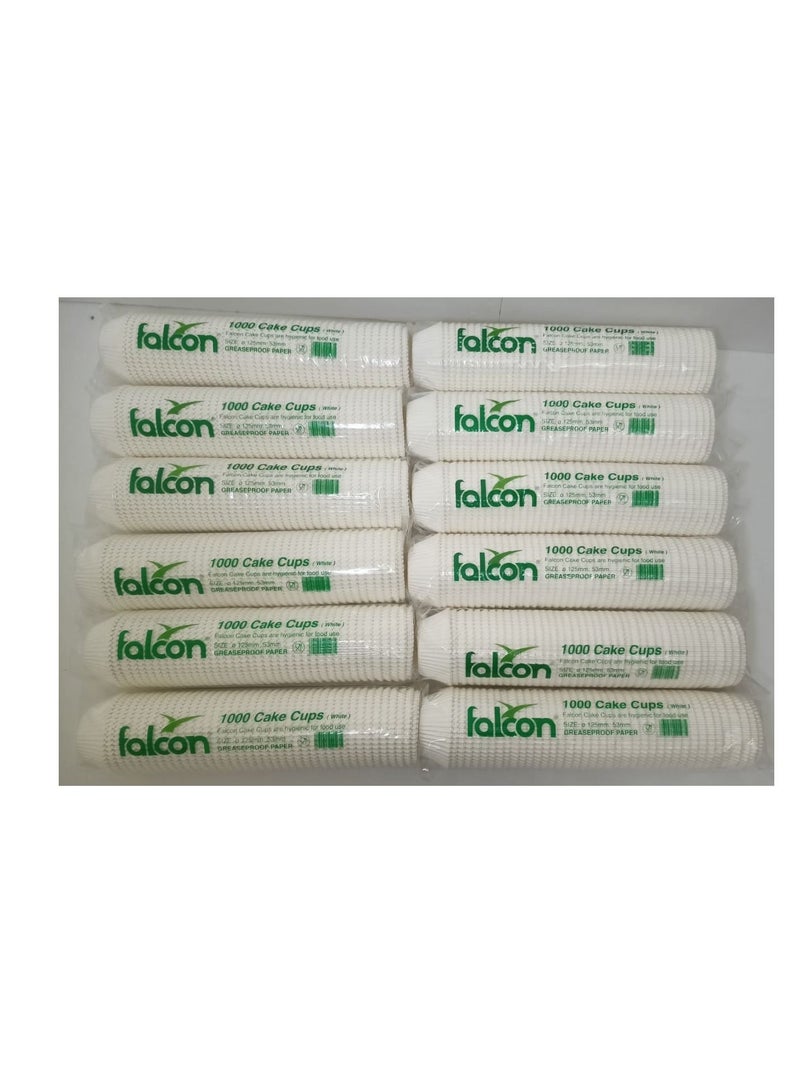 Falconpack Falcon Pack Of 12   X 1000 Psc Cake Cupe 12.5cm White - Image 1