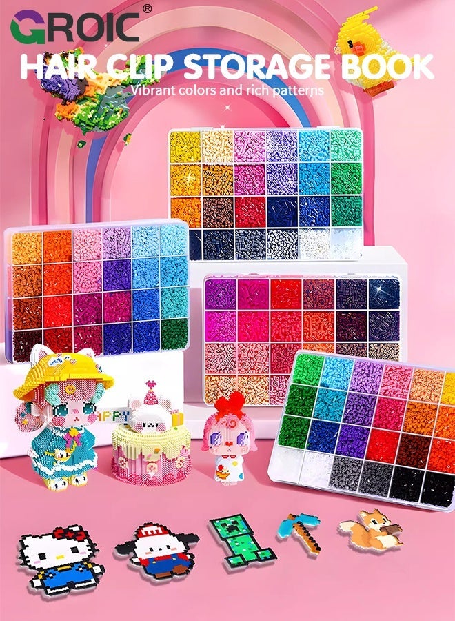 GROIC 14000 Pcs Fuse Beads Set, Complete DIY Melting Bead Set with Plug Mini Iron, Homeschool Arts and Crafts Supplies for Kids, Art Decorations for Room, Gifts for Kids Age 5+, 24-Color Fuse Bead Craft Kit - Image 3