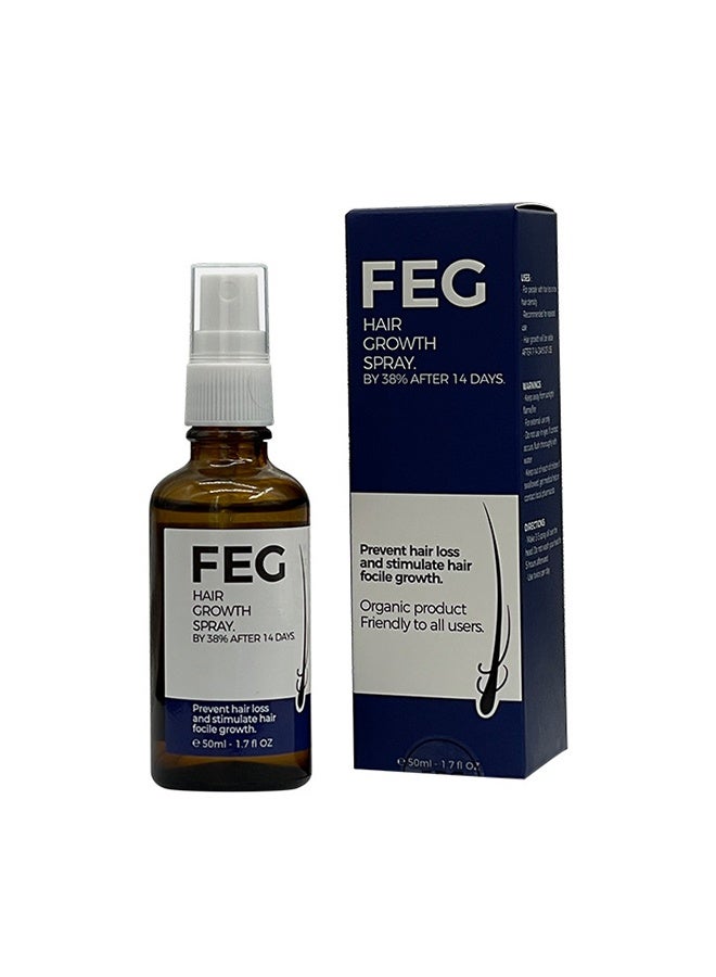 FEG Hair Growth Spray, Strengthens Hair and Rejuvenates, Prevent Hair Loss, Minimize Hair Breakage, Help Strengthen Hair Follicles and Rrestore Damaged Hair for Women and Man  50ml - Image 1