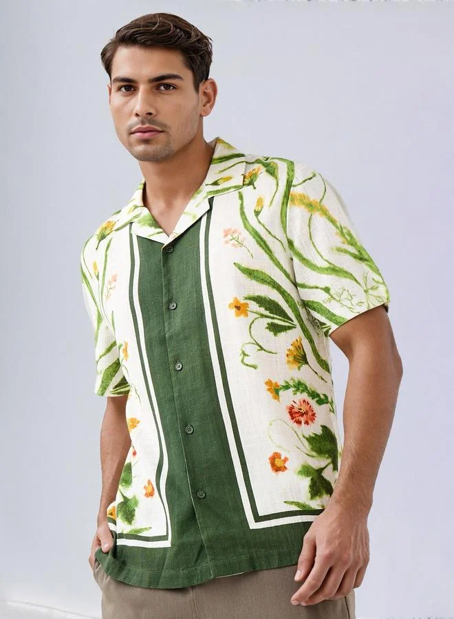 Iconic Iconic Floral Print Camp Collar Resort Shirt