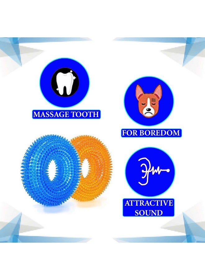 Non-Toxic Soft Natural Rubber Squeaky Spiky Chew Toys For Aggressive Chewers Dental Teething Cleaning Ring Design Toy - Image 4