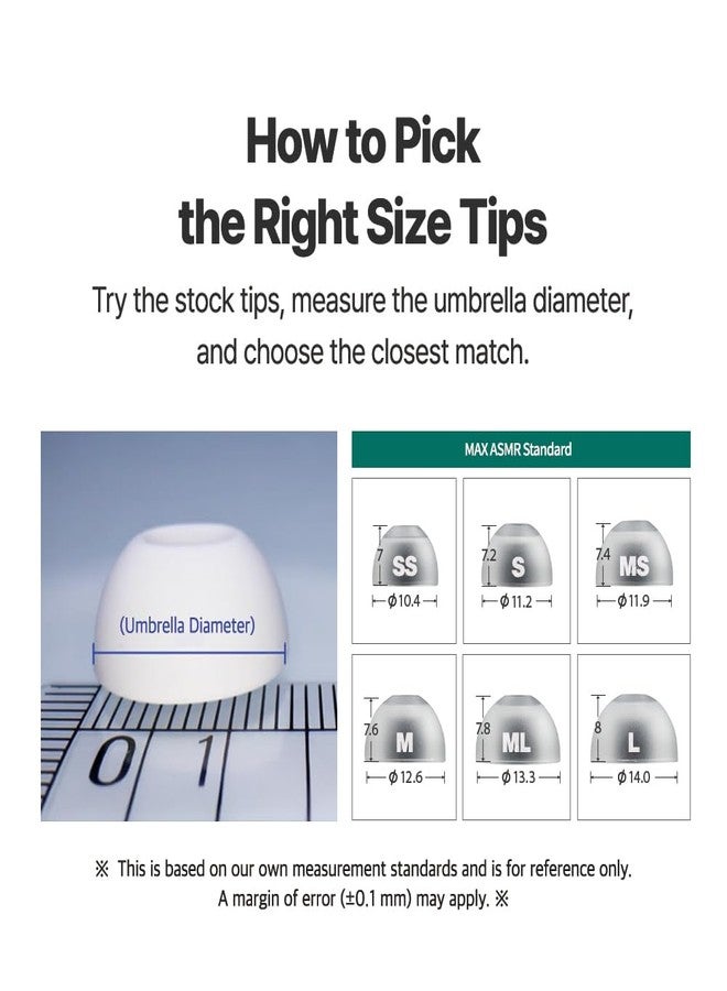 AZLA SednaEarfit MAX ASMR Standard(M/ML/L) - Earbud Tips for Wireless Headphones - Noise Canceling Earbuds Replacement Tips - Eartips Compatible with Sony, Beats, JLab, Samsung, Sennheiser, Skullcandy - Image 5