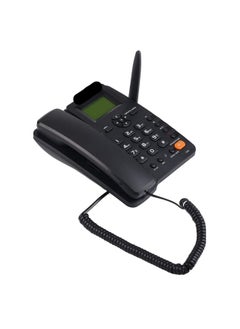 Generic Landline Telephone with FM Radio, GSM Support, SIM Card Slot, Caller ID, Hands-Free Functions, Quadband, SMS Function for Home, Hotel, Office, Black  - Image 5
