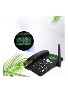 Generic Landline Telephone with FM Radio, GSM Support, SIM Card Slot, Caller ID, Hands-Free Functions, Quadband, SMS Function for Home, Hotel, Office, Black  - Image 4