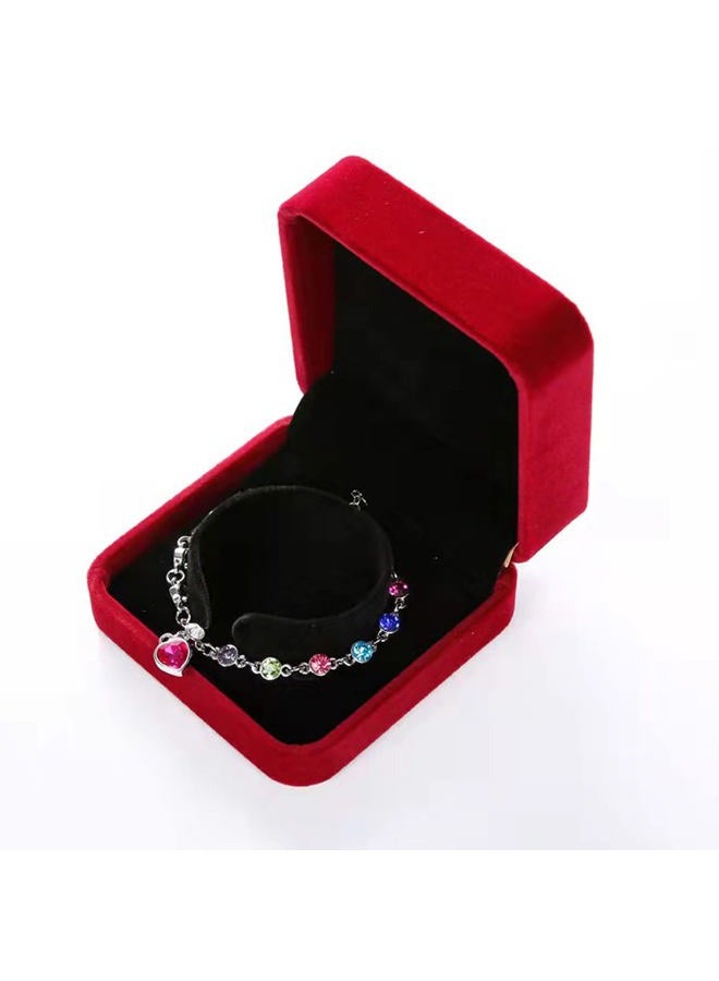FAYADA Long Velvet Chain Necklace Gift Box, red Bracelet Storage Case, Jewellry Display Box for Wedding, Engagement,Proposal, Birthday and Anniversary - Image 1