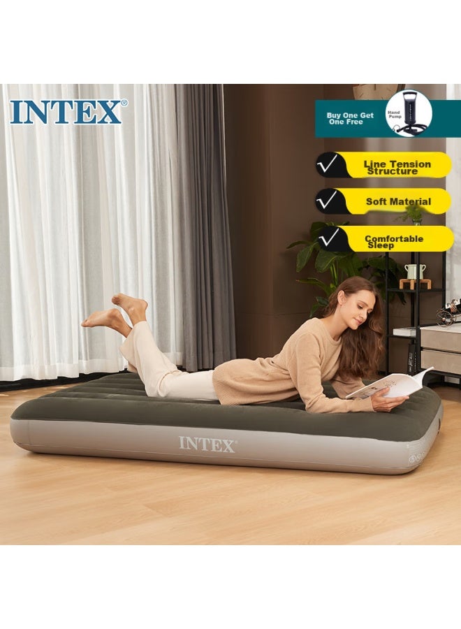 Intex 64107 Inflatable Mattress, Floor Sleeping Pad, Camping Air Bed, Outdoor Car-mounted Moisture-proof Mat, Sleeping Pad, Accompanying Care Folding Bed N - Image 1