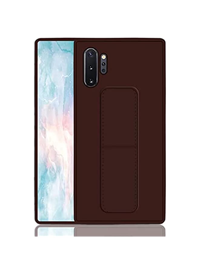 vesus Wrist Strap Stand Phone Case For Samsung Galaxy Note 10 Plus Holder Magnetic Back Cover Coffee Brown