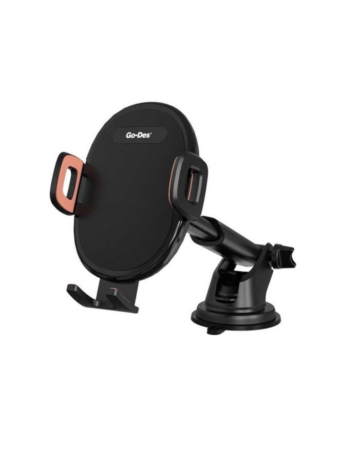 جو-ديز حامل هاتف محمول قابل للطي 2 في 1 من Go-Des GD-HD753 مع قاعدة دعم محكمة التثبيت للسيارة - Image 2