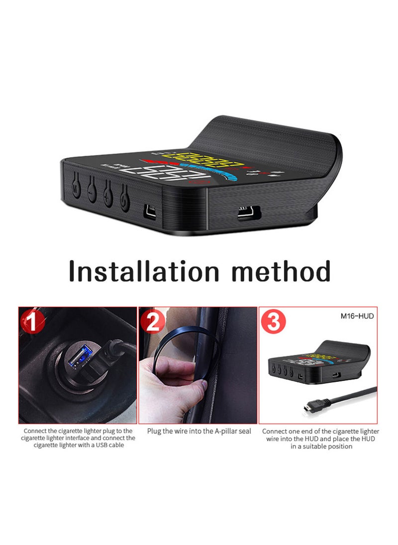 شاشة HUD للسيارة، جهاز عرض على الزجاج الأمامي، نظام تحديد المواقع العالمي (GPS).