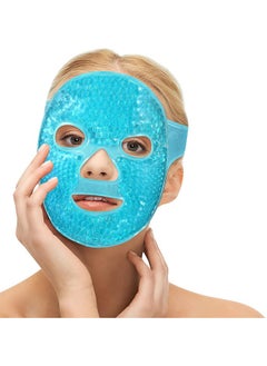 Hihonor 1Pcs Ice Face Mask, Gel Face Mask Hot Cold Compress Therapy Reusable Migraines Headaches Blue  - Image 1