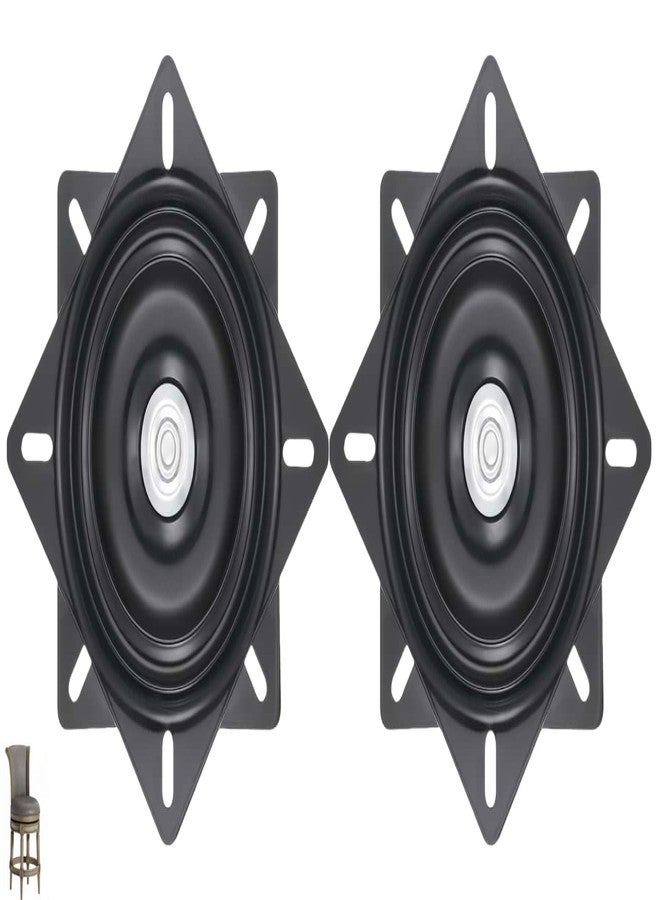 Tllsdss 6Inch Heavy Duty Bar Stool Swivel Plate,Chair Base with Solid Ring of Ball Bearings, 400lbs Capacity Replacement Seat Parts Lazy Susan Hardware for Barstools Recliner Chair Boat 2 Pack - Image 1