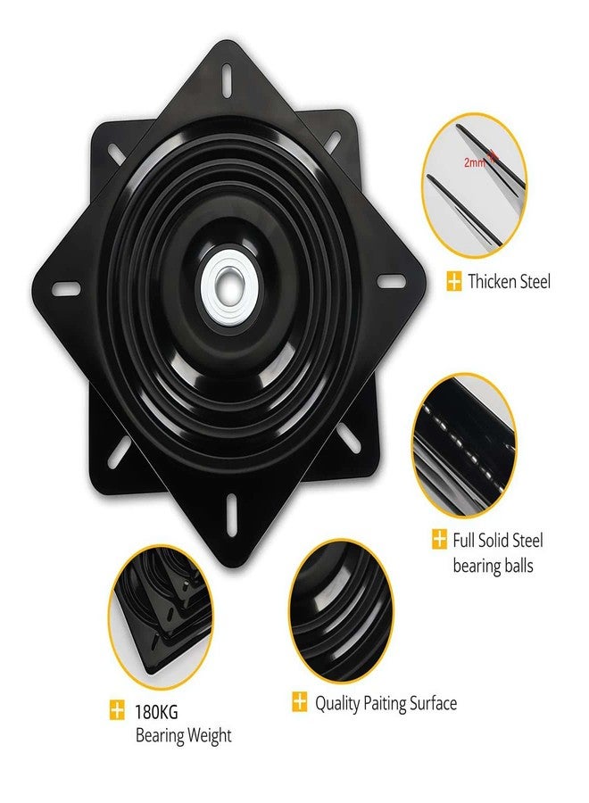 Tllsdss 6Inch Heavy Duty Bar Stool Swivel Plate,Chair Base with Solid Ring of Ball Bearings, 400lbs Capacity Replacement Seat Parts Lazy Susan Hardware for Barstools Recliner Chair Boat 2 Pack - Image 4