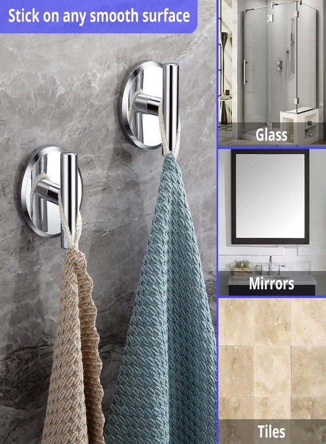 HOME SO Suction Cup Hooks T Shape (2 or 4 Pack) (Chrome, 2, Count) - Image 3