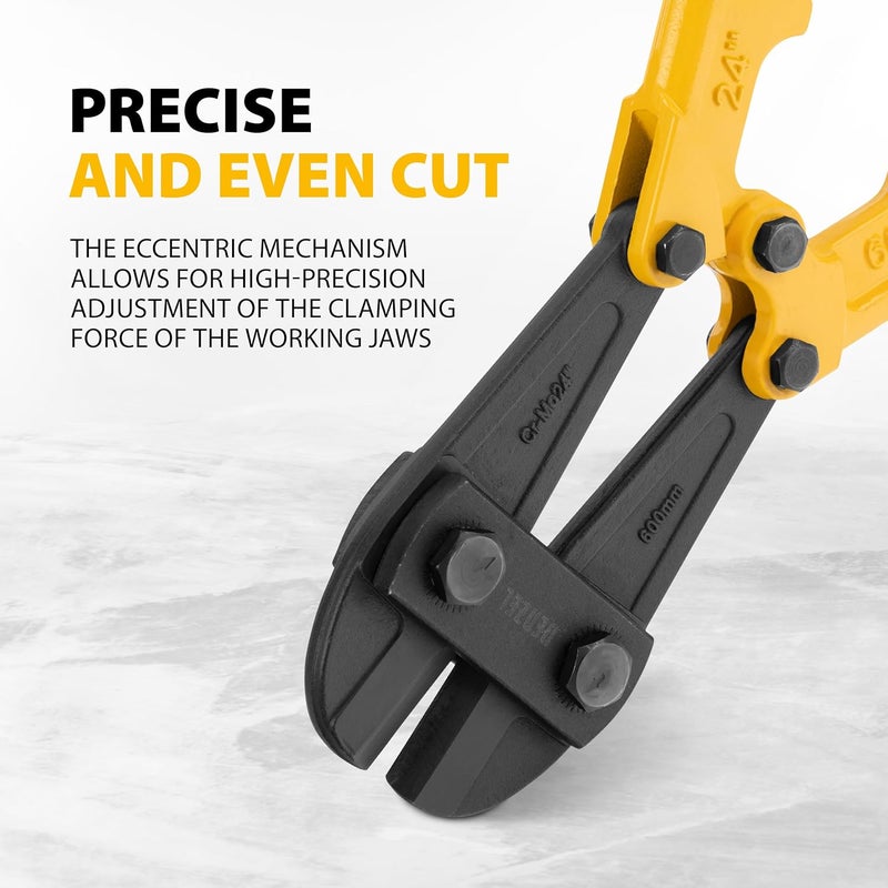 DENZEL 24-Inch Heavy-Duty Bolt Cutter – Cr-Mo Steel Wire Cutter with Ergonomic Handles, High-Leverage Cutting Tool - Image 3