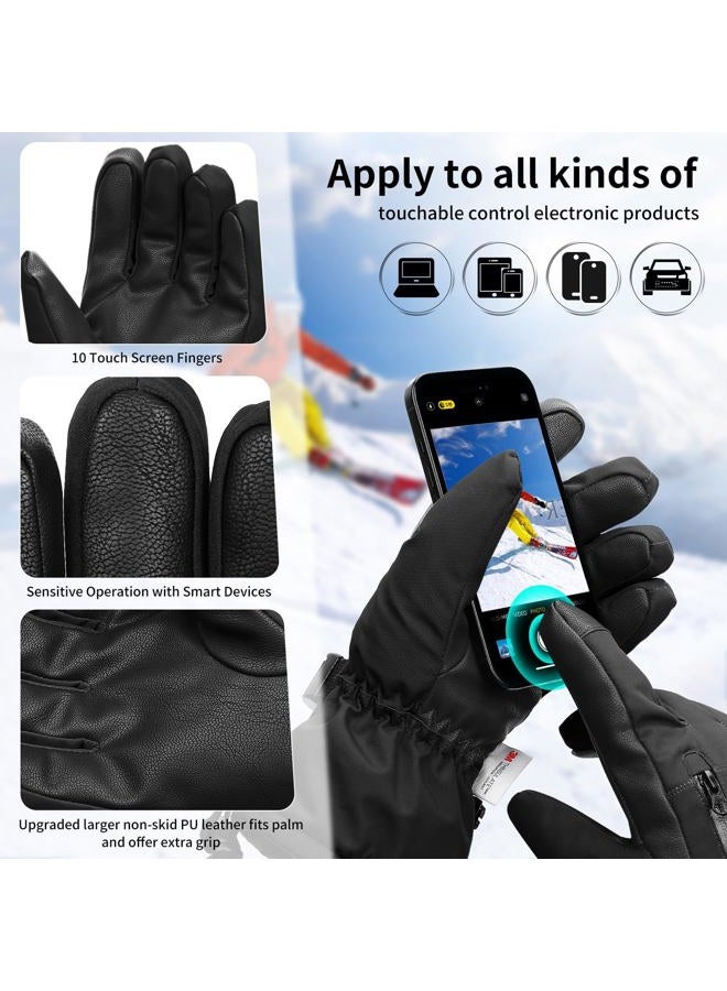 Odtmger Kids' Waterproof Snow Gloves - Touchscreen Mittens, Warm, for Cold Weather & Snowboarding - Image 3
