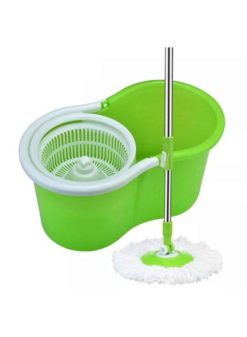 DubaiGallery 360° Spin Round Mop, Steel Centre with a Bucket Green  - Image 3