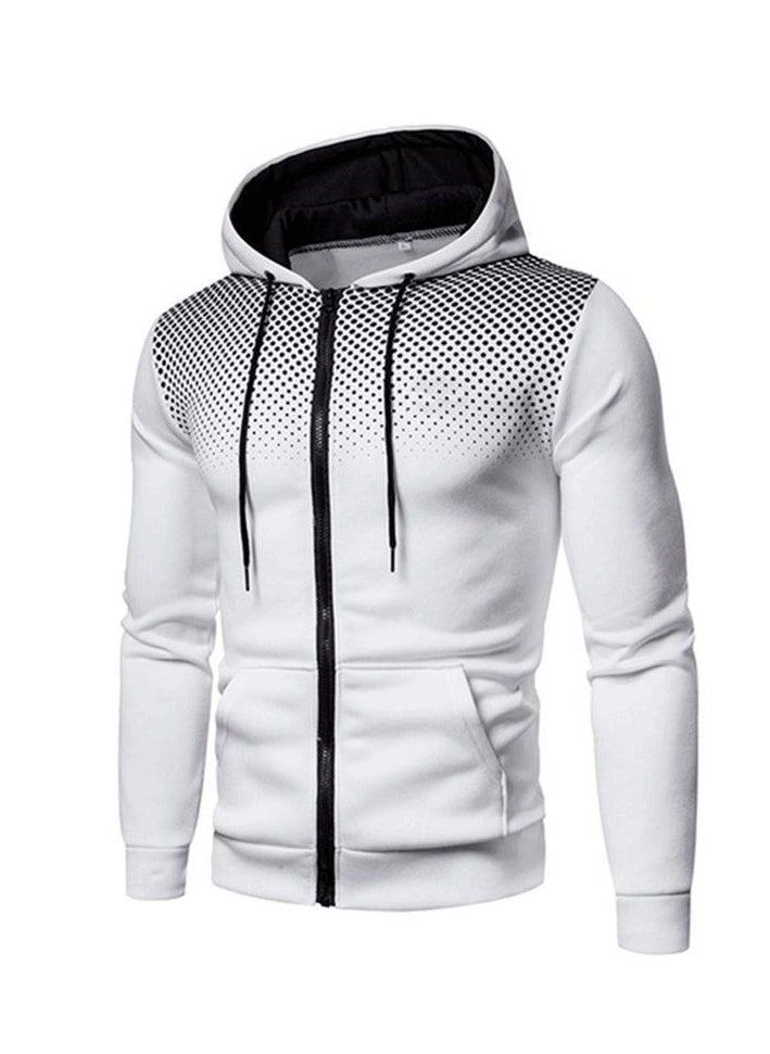 KUYING - New Wave Point Loose Zipper Hooded Sports Hoodie - Image 1