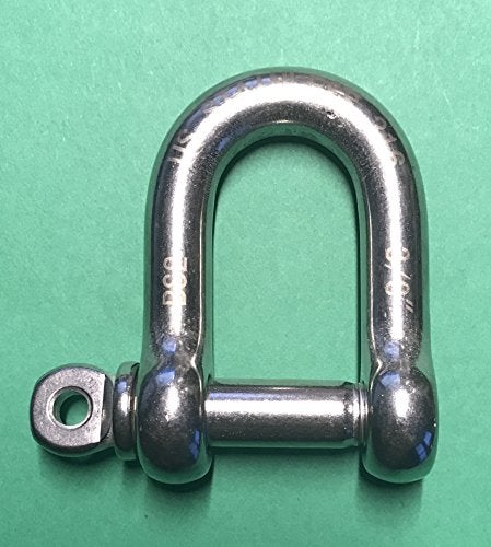 US STAINLESS Stainless Steel 316 Forged D Shackle 3/8" (10mm) Marine Grade Dee - Image 2