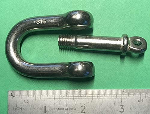 US STAINLESS Stainless Steel 316 Forged D Shackle 3/8" (10mm) Marine Grade Dee - Image 5