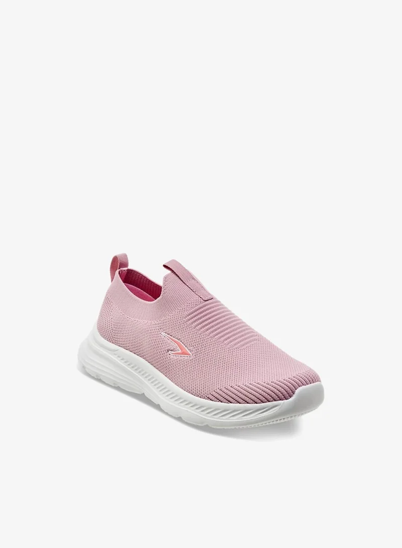 Dash Girls Textured Slip-On Sneakers with Pull Tab