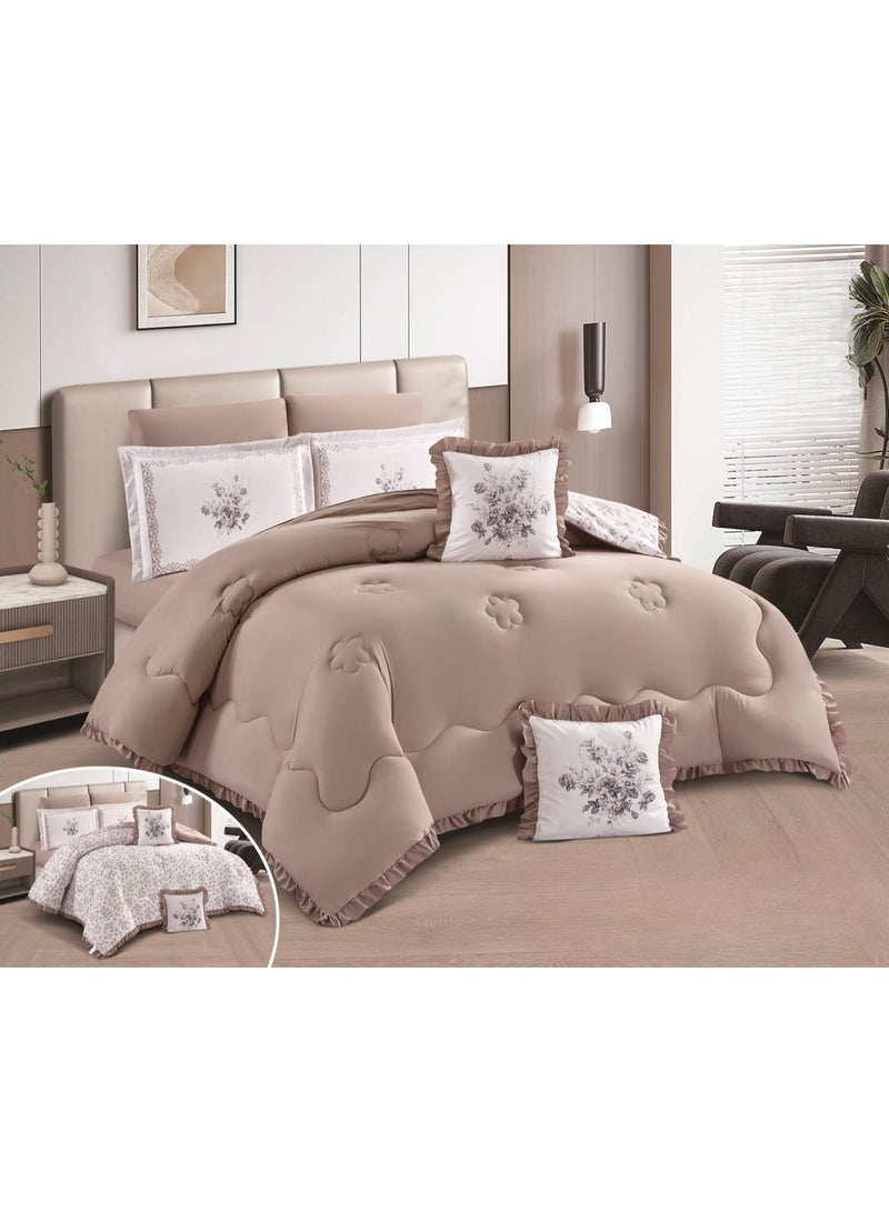 مفرش دانا نفرين نضام وجهين 8قطع صيفي فاخر