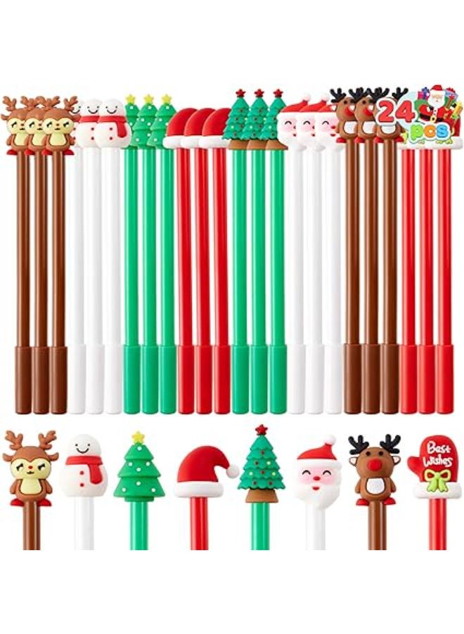 24 Pack Christmas Funny Bulk Gel Pens - Image 1