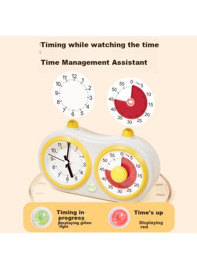 Qt-Timer Timer Children's Learning Visual Clock Alarm Clock Two-in-one Countdown Time Manager Timer Student Special Wake-up Artifact Christmas Gift Children - Image 2