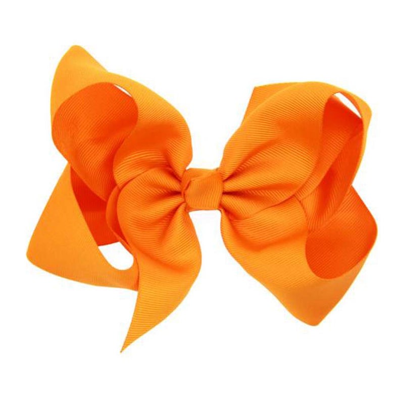 Hair Clips Boutique Hair Bows Alligator Clip for Women Girl Hairpin 6 Inch Large Cheer Bow Clip Handmade Bowknot Barrettes Hair Accessories TSFJ02 Orange