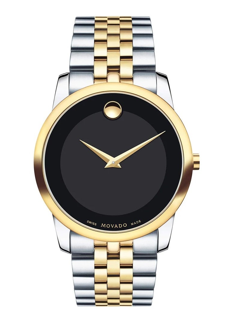 MOVADO BOLD - Movado Museum Classic Black Dial Two Tone Steel Strap Watch For Men - 606899 - Image 1