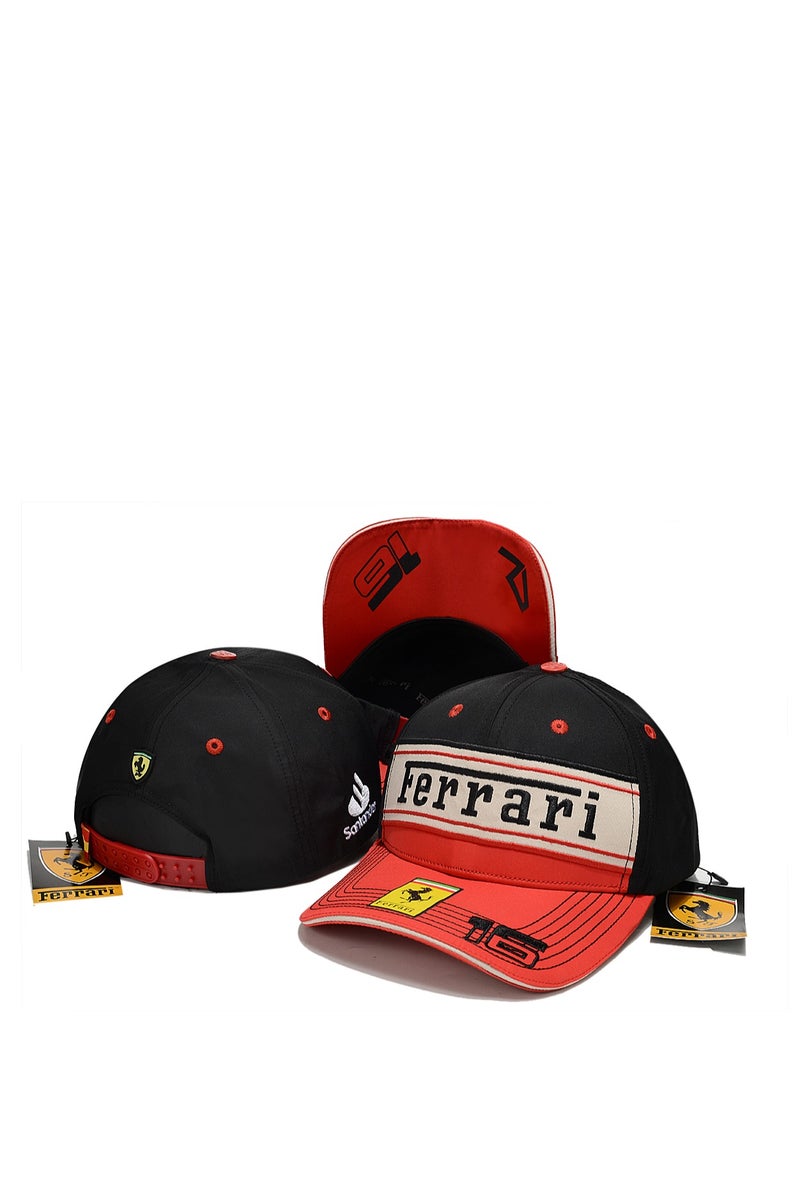 فيراري Racing Cap: Black  Red, Bold Team Identity