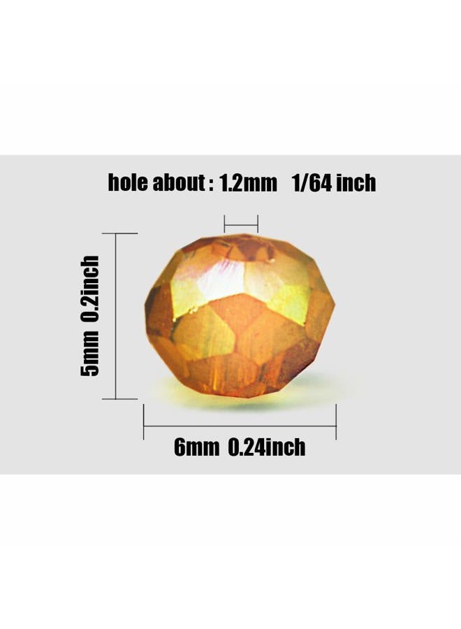 Renashed 1200Pcs 6mm Briolette Crystal Glass Faceted AB Beads Glass Beads Spacer Beads Faceted for Jewelry Making Bracelets Necklaces with Container Box Beads 24 Colors - Image 2