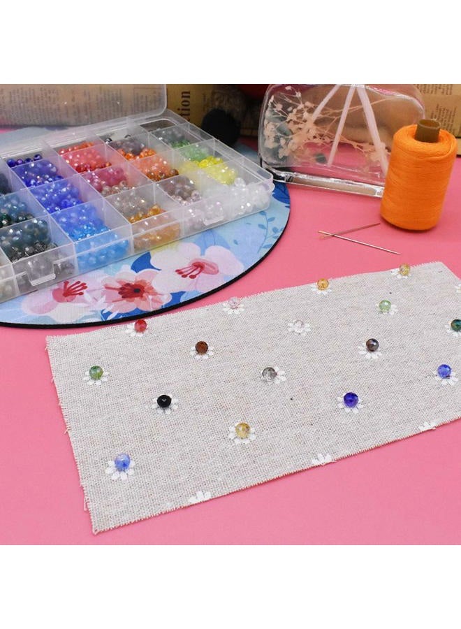 Renashed 1200Pcs 6mm Briolette Crystal Glass Faceted AB Beads Glass Beads Spacer Beads Faceted for Jewelry Making Bracelets Necklaces with Container Box Beads 24 Colors - Image 5