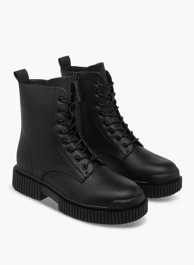 Missy BLACK Women Textured High Shaft Boots for Women | Best Price UAE