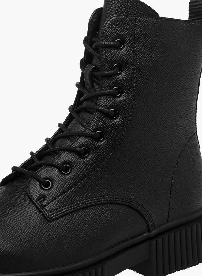 Missy BLACK Women Textured High Shaft Boots for Women | Best Price UAE