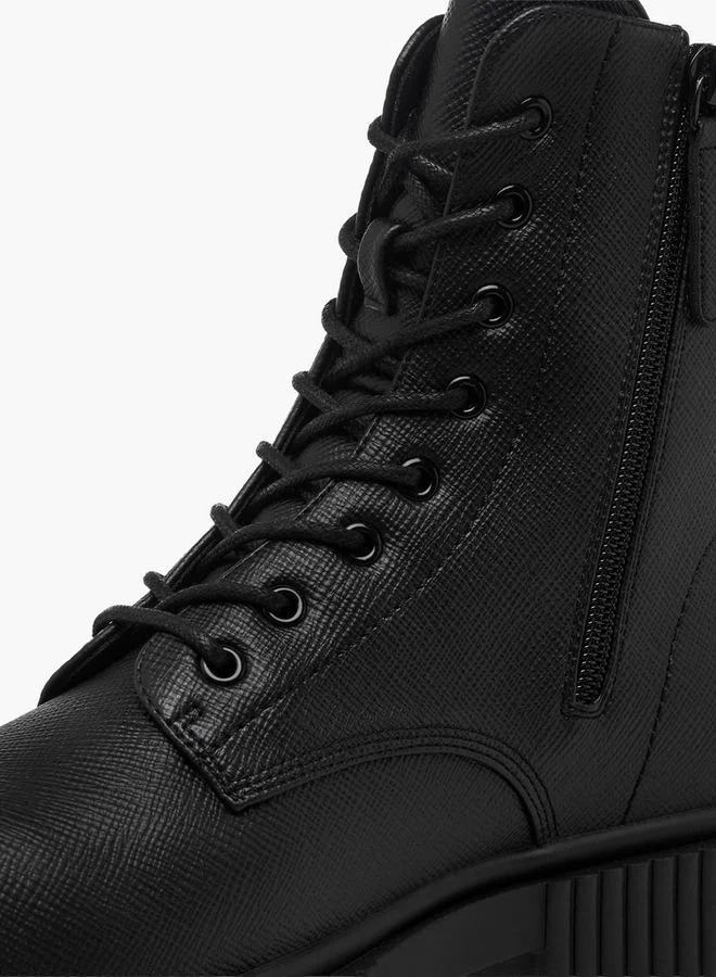 Missy BLACK Women Textured High Shaft Boots for Women | Best Price UAE