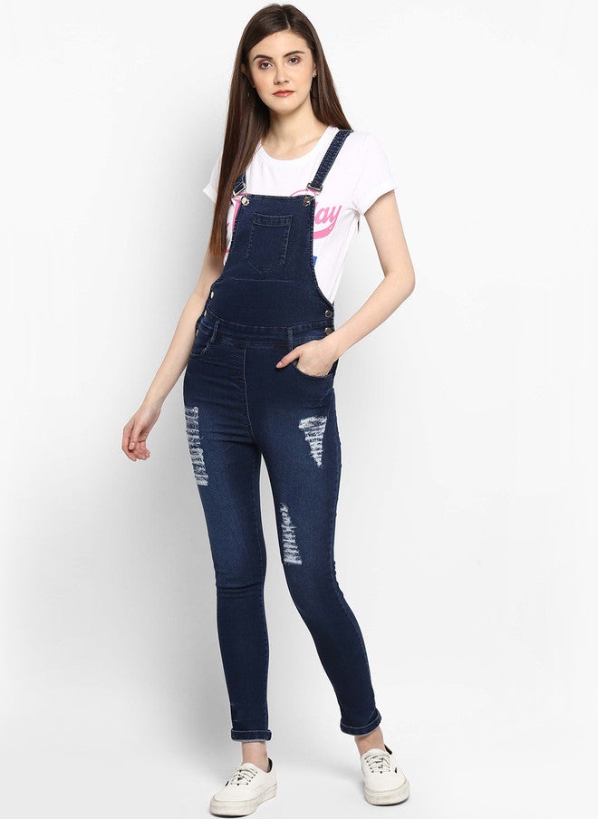StyleStone دنغري نسائي من ستايل ستون باللون الأزرق مع تصميم مريح وقابل للتمدد - Image 1