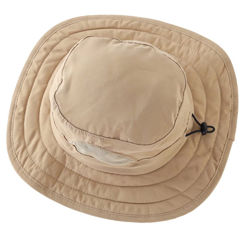 Connectyle Kids UPF 50+ Bucket Sun Hat UV Sun Protection Hats Wide Brim Summer Beach Hat Dark Khaki - Image 3
