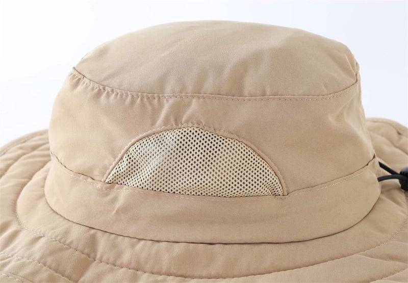 Connectyle Kids UPF 50+ Bucket Sun Hat UV Sun Protection Hats Wide Brim Summer Beach Hat Dark Khaki - Image 4