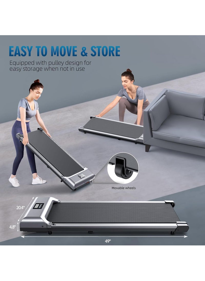 Generic - Walking Pad Treadmills Under Desk for Home or Office with Remote Control Portable Treadmill in LED Display - Image 1
